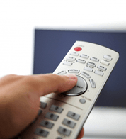 Picture of remote control and TV